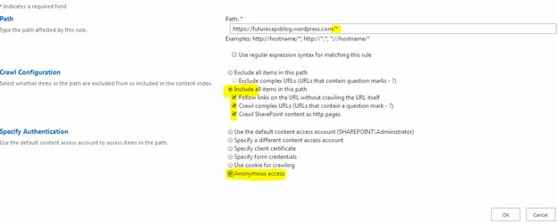 New Crawl Rule option
